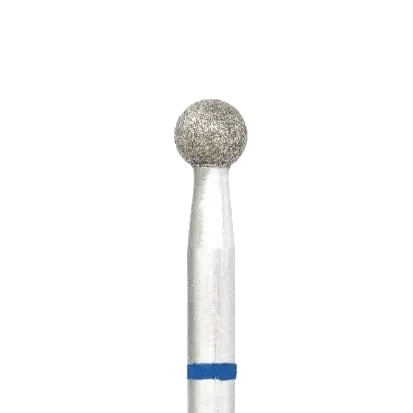 Fraise diamant forme boule 3,1 mm grain bleu – embout manucure pour cuticules et callosités
