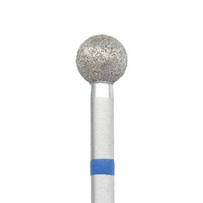 Fraise diamant forme boule 5 mm grain bleu – embout manucure cuticules et callosités