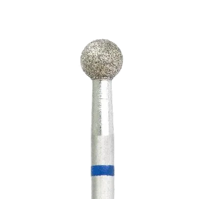 Fraise diamant forme boule 4,2 mm grain bleu – embout manucure pour cuticules et callosités
