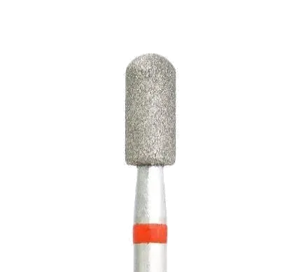 Fraise diamant forme tonneau 3,5 mm grain rouge – embout manucure douce pour cuticules et peau sensible
