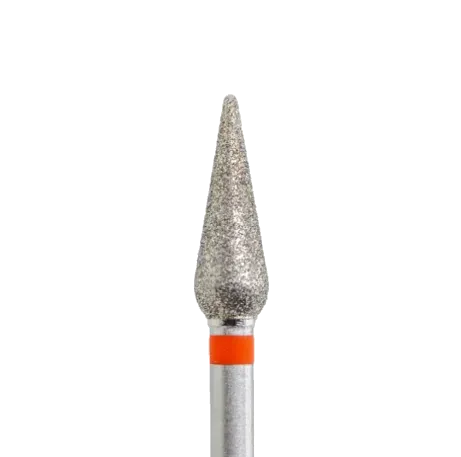 Fraise diamant forme tulipe 4 mm grain rouge – embout ponceuse pour manucure précise et zones sensibles