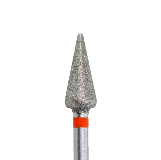 Fraise diamant forme tulipe 5 mm grain rouge – embout manucure précis pour cuticules et finitions