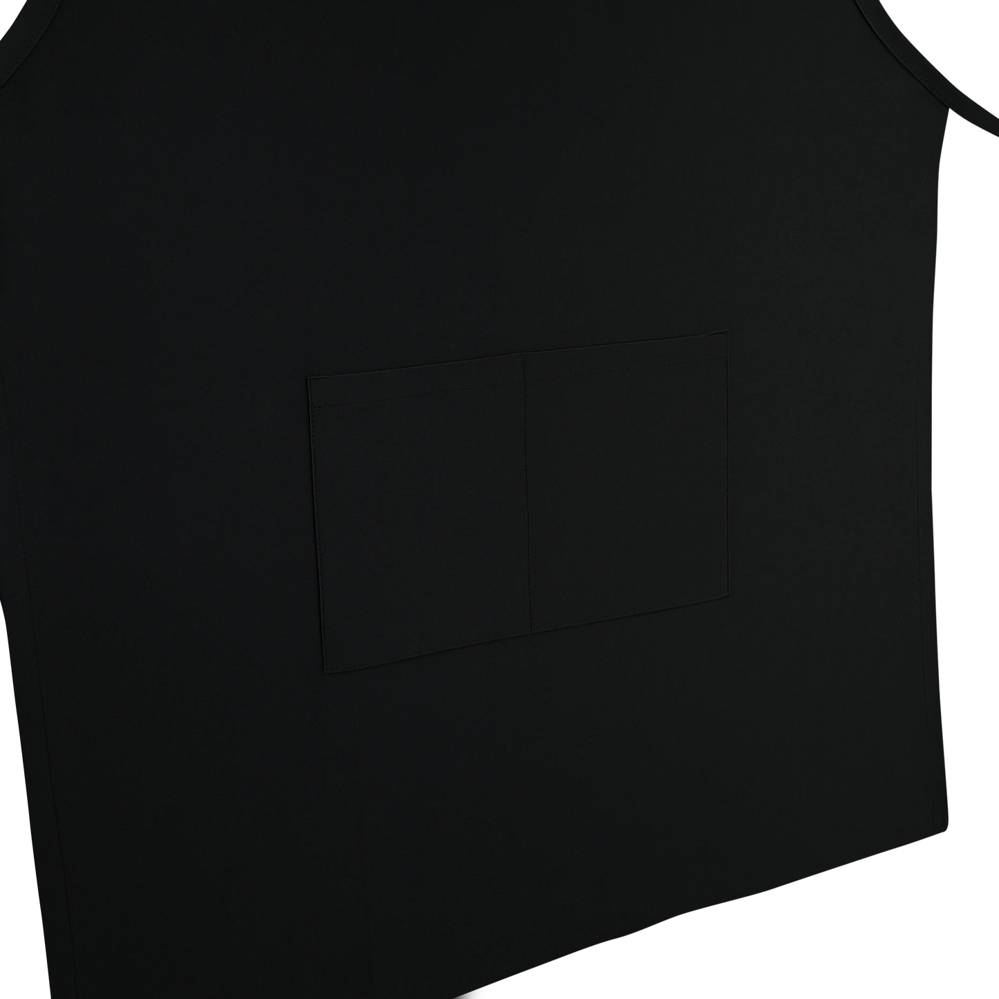 Poche frontale du tablier Staleks Pro noir, détail des coutures.