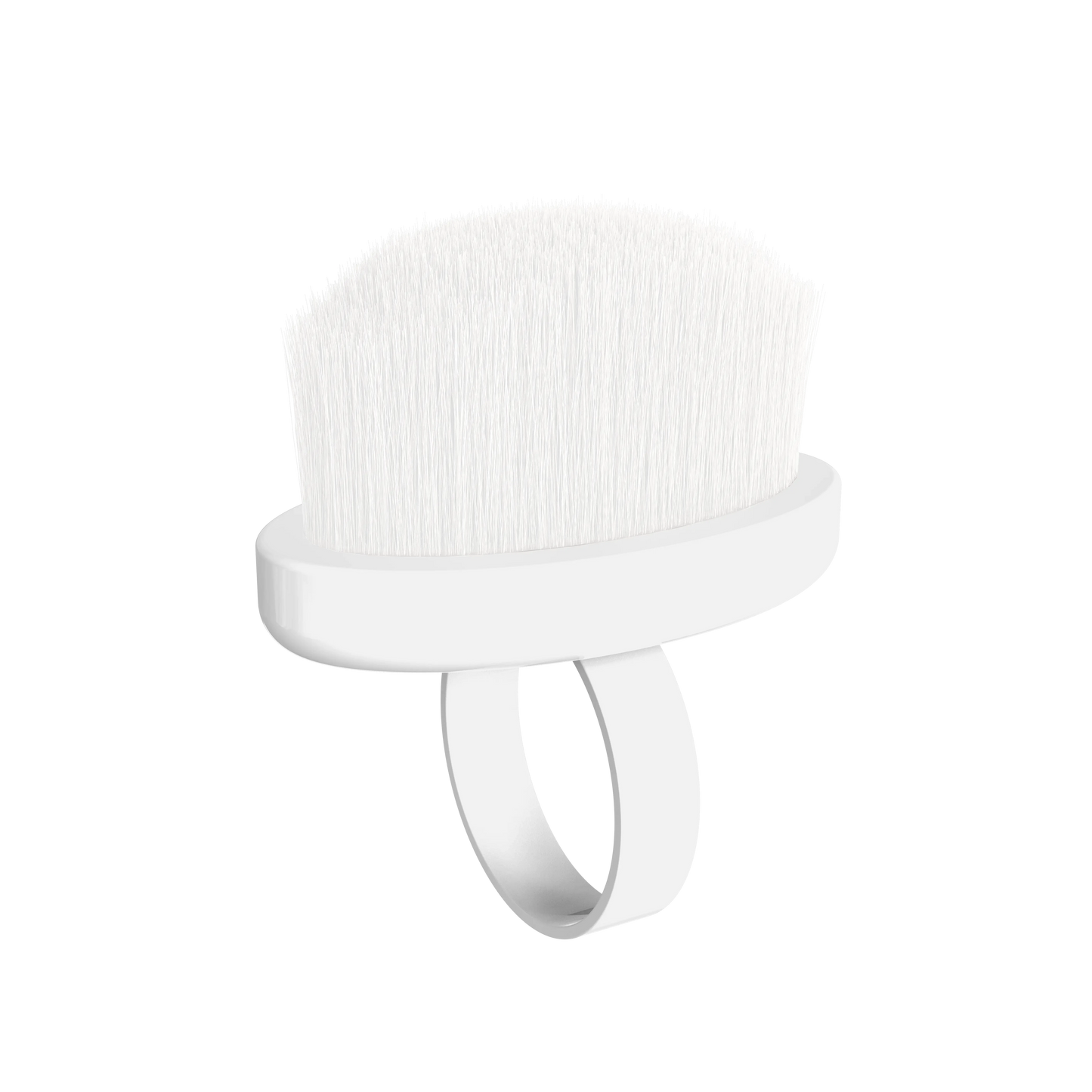 Mini brosse à ongles blanche STALEKS EXPERT 03 avec anneau et poils synthétiques pour retirer la poussière de limage