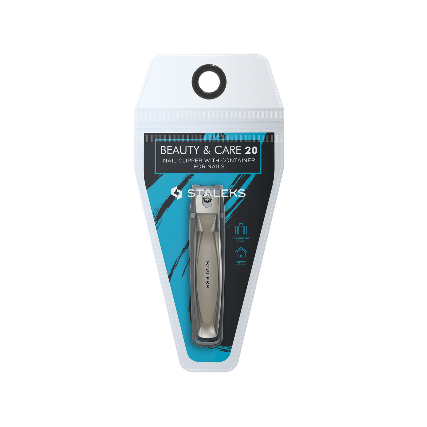 Blister de vente STALEKS Beauty & Care 20, coupe-ongles avec réservoir.