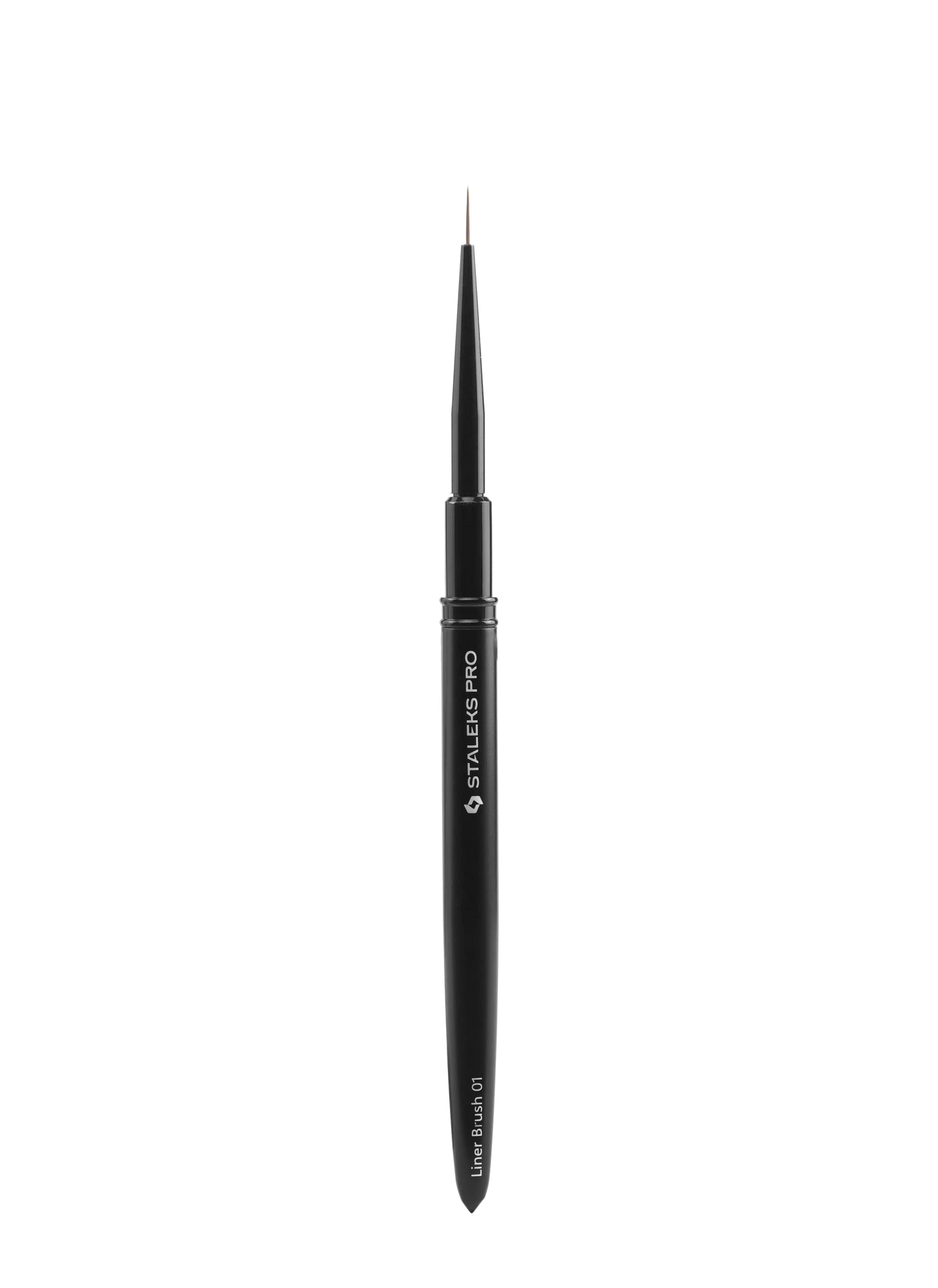 Pinceau liner NBE-01 ouvert avec pointe 1 mm, vue de face.