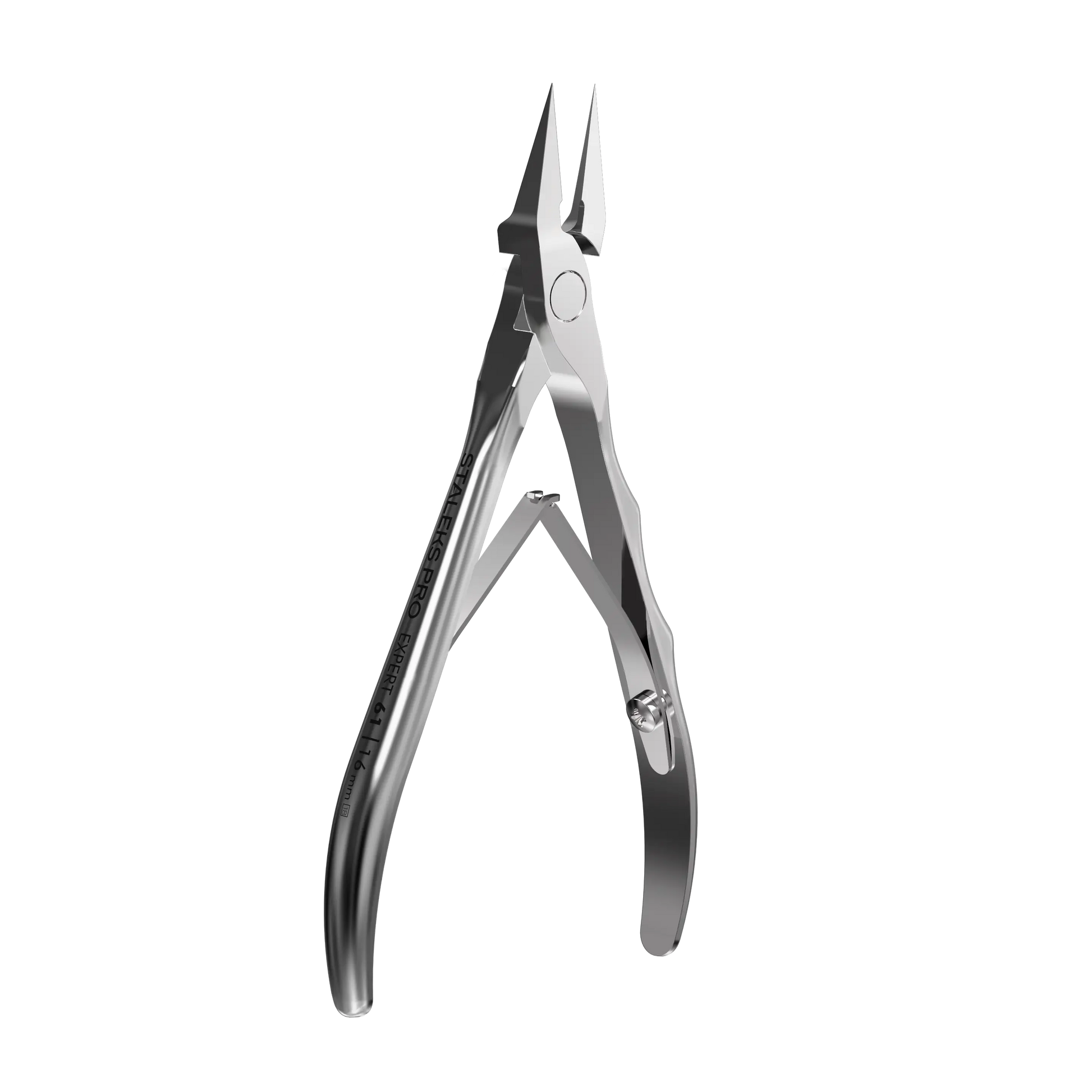Pince coupe-ongles incarnés STALEKS Expert NE-61-16 vue en perspective, montrant les poignées ergonomiques et la tête coupante.