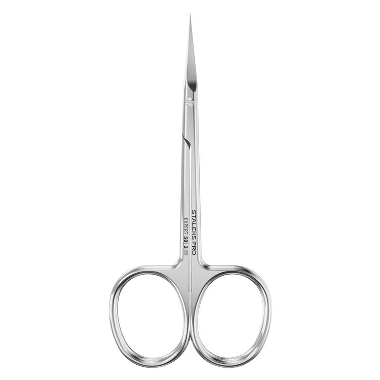 Präzisions-Scheren für Nagelhaut STALEKS PRO Expert 50 aus Edelstahl für Maniküre- und Pedikürepflege.