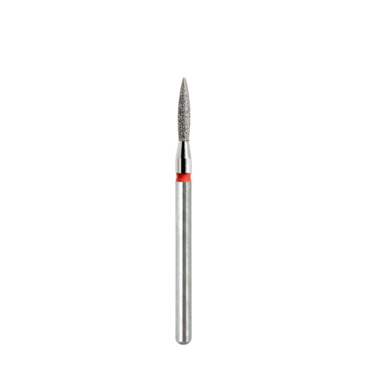 Embout diamant KMIZ Flamme grain fin rouge, Ø 1,8 mm, présenté en entier.