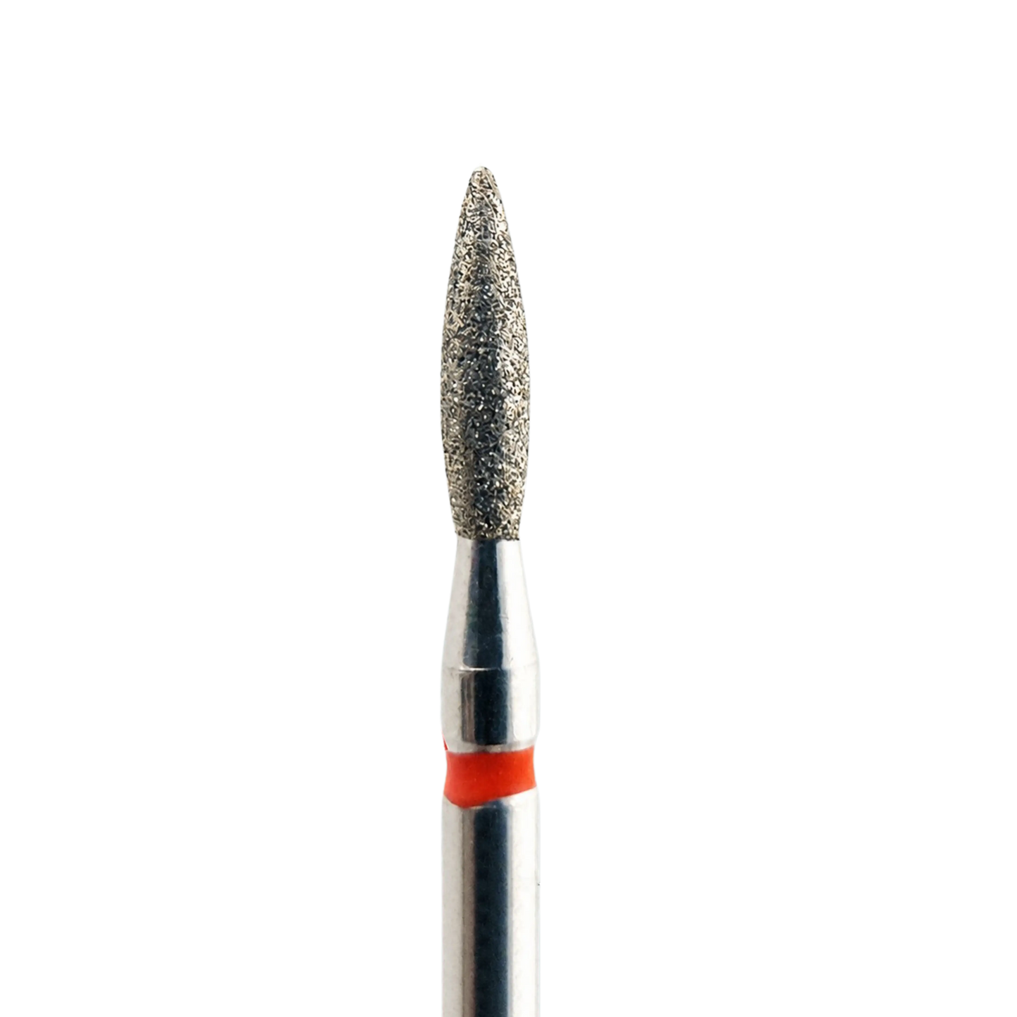 Embout diamant KMIZ forme flamme, grain fin rouge, Ø 2,1 mm, vue rapprochée