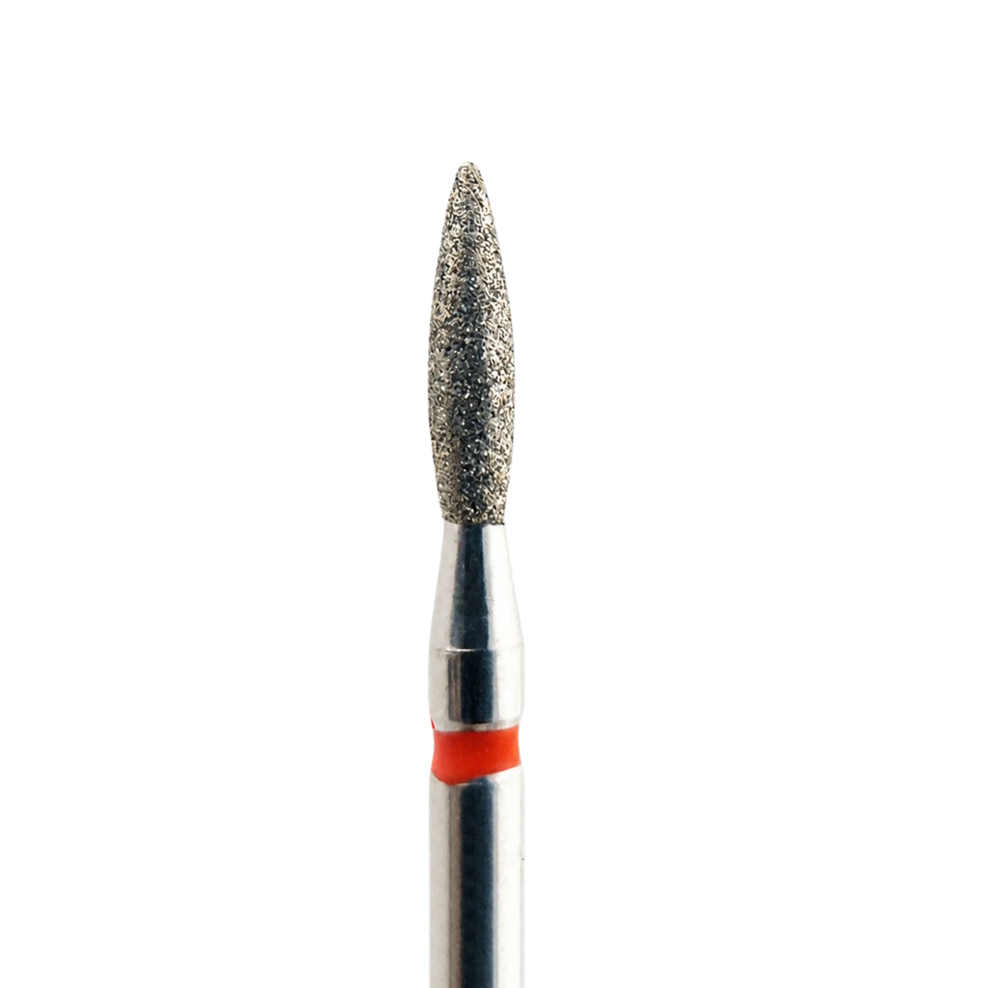 Embout diamant KMIZ forme flamme, grain fin rouge, Ø 2,1 mm, vue rapprochée