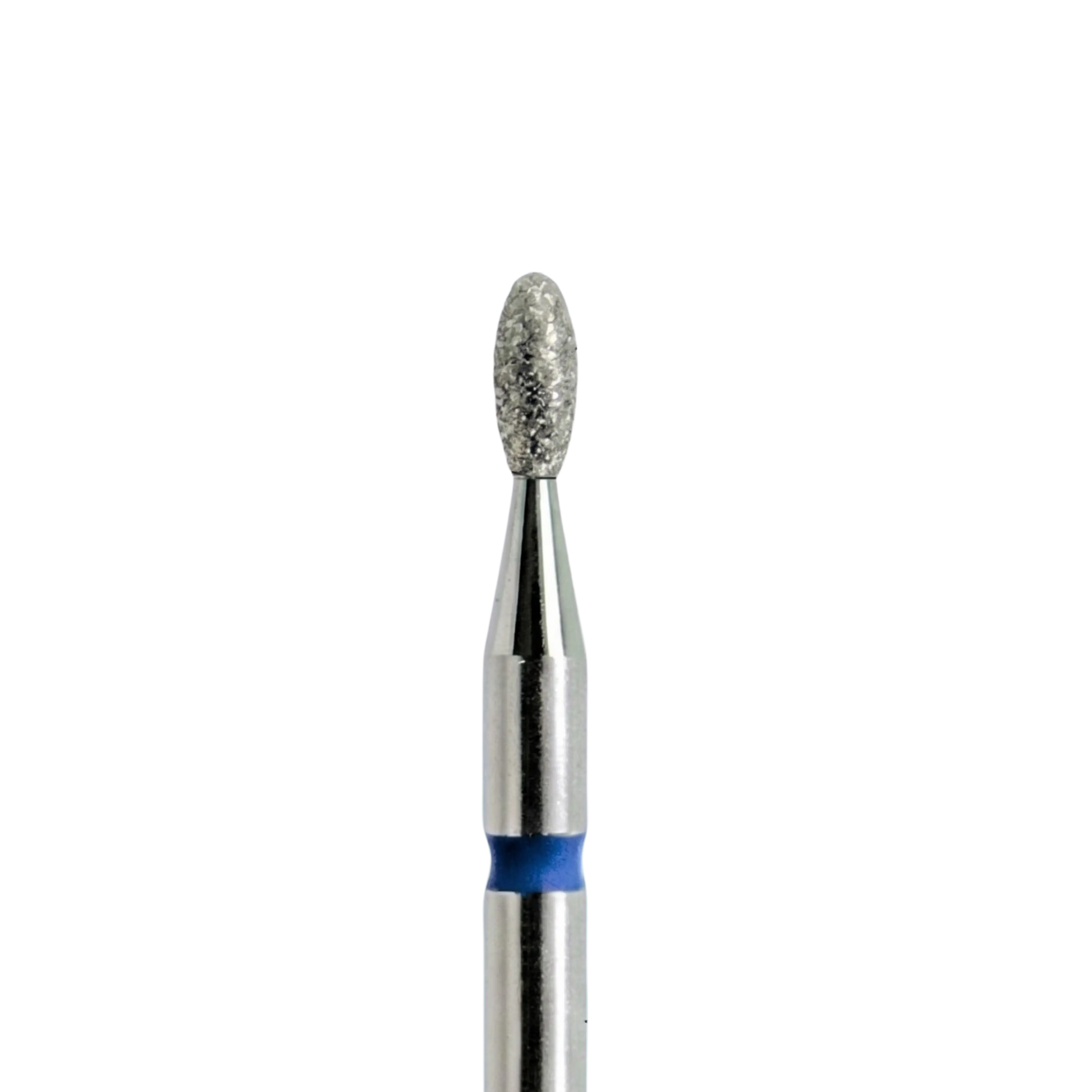 Embout diamantée olive KMIZ Ø1,6 mm grain moyen pour cuticules, replis latéraux et retrait du ptérygium.