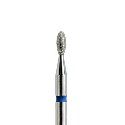 Embout diamantée olive KMIZ Ø1,6 mm grain moyen pour cuticules, replis latéraux et retrait du ptérygium.
