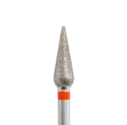 Fraise diamant forme tulipe 4 mm grain rouge – embout ponceuse pour manucure précise et zones sensibles