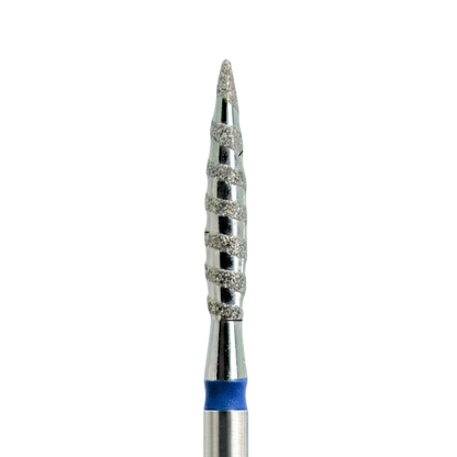 Embout de ponceuse diamanté « Flamme Tornade », grain moyen (anneau bleu)