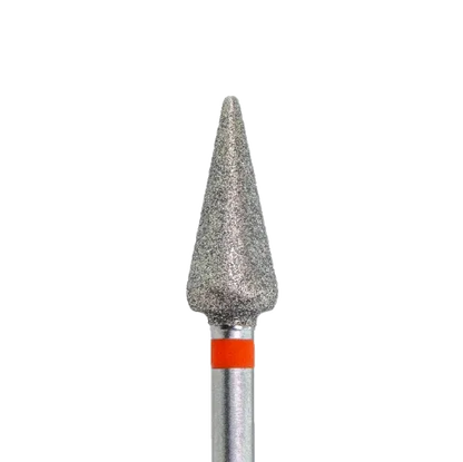 Fraise diamant forme tulipe 5 mm grain rouge – embout manucure précis pour cuticules et finitions
