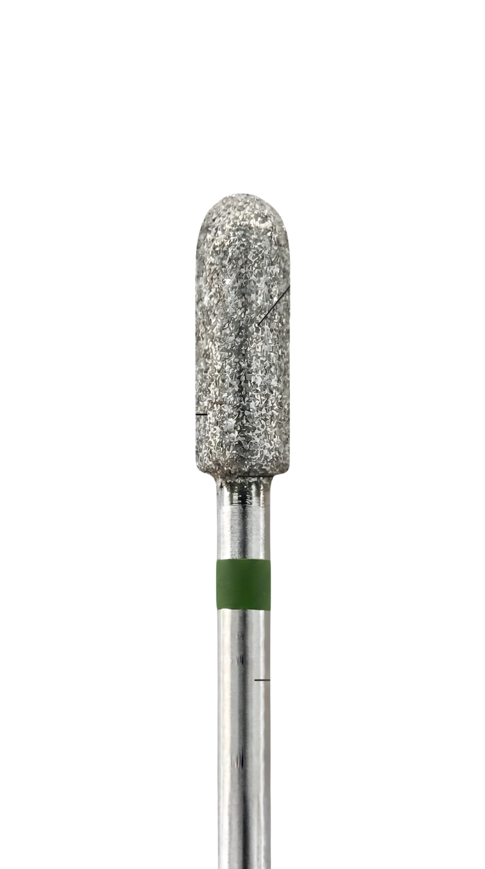 Embout de ponceuse diamanté KMIZ 118338, forme cylindre avec extrémité arrondie, grain gros (anneau vert)