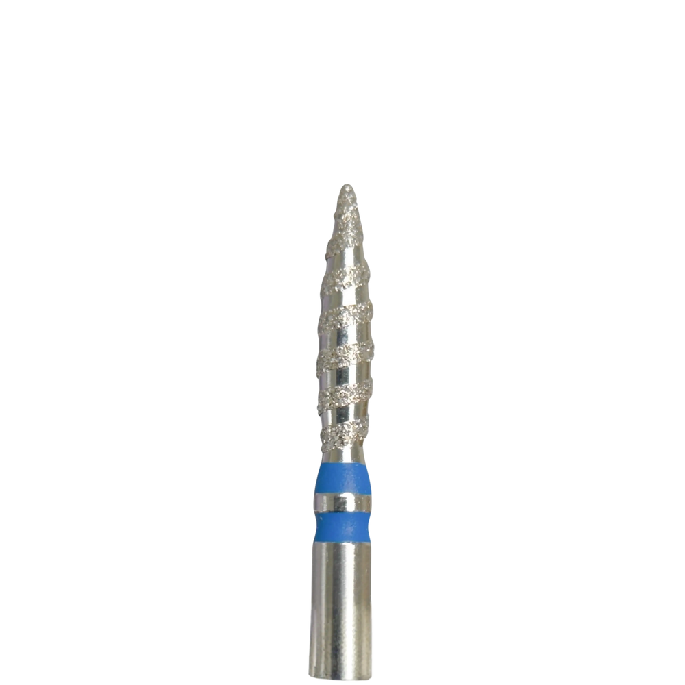 Embout diamant KMIZ 118745 forme Flamme Tornade pour gauchers, grain moyen (anneau bleu)