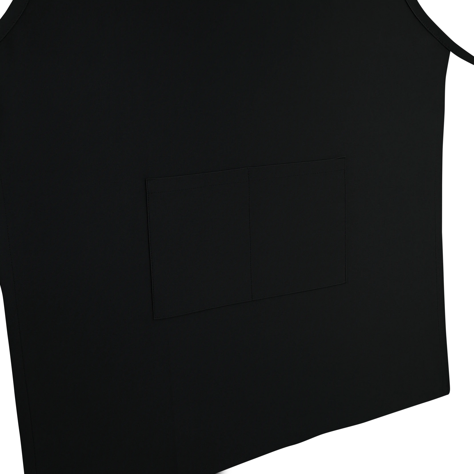 Poche frontale du tablier Staleks Pro noir, détail des coutures.