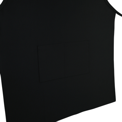 Poche frontale du tablier Staleks Pro noir, détail des coutures.