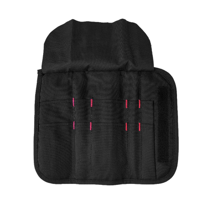 Pochette CS-14 ouverte, compartiments internes vides.
