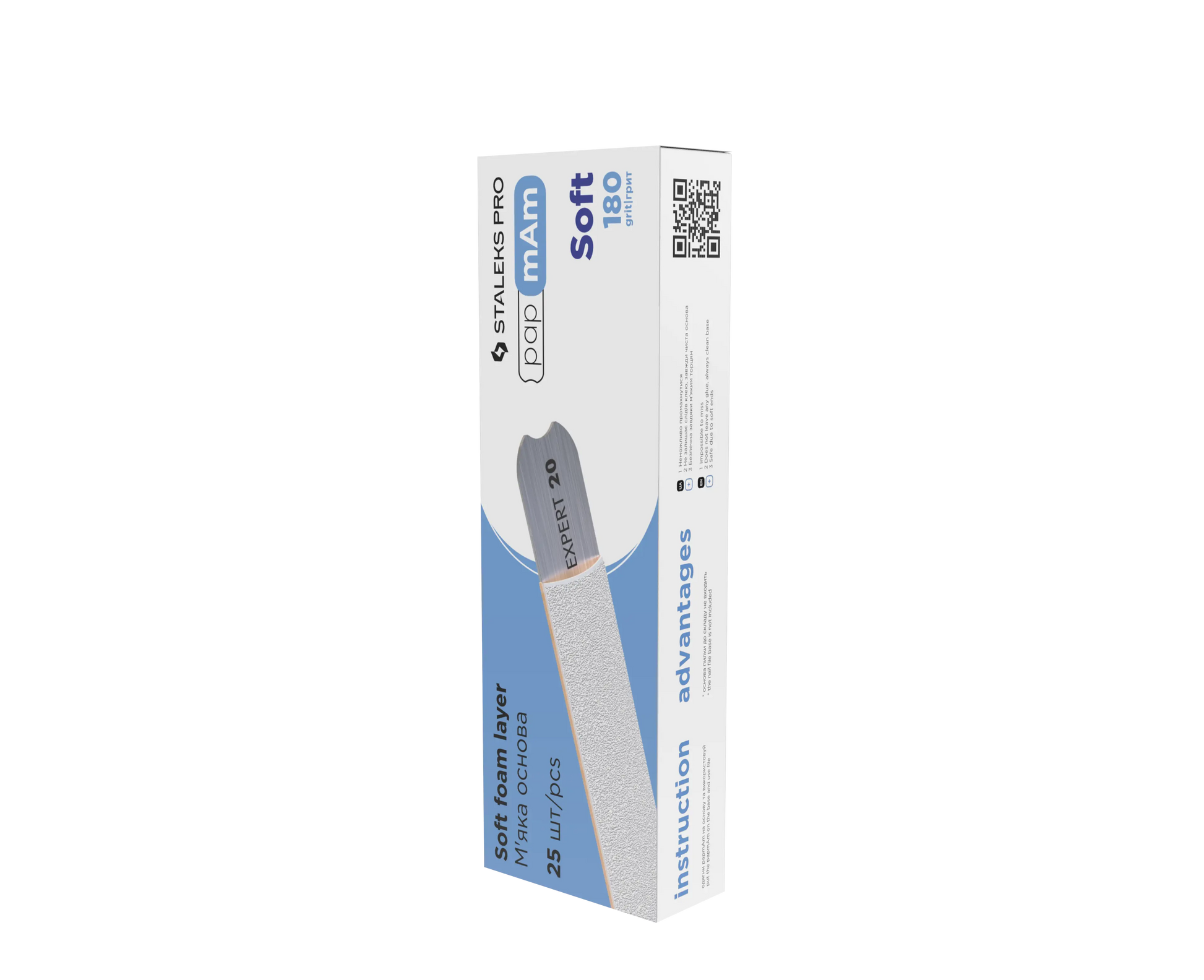 Boîte Staleks Pro Expert 20 recharges papmAm mousse grain 180, lot de 25.