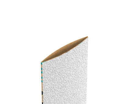 Gros plan de l’extrémité de la lime papmAm grain 100.