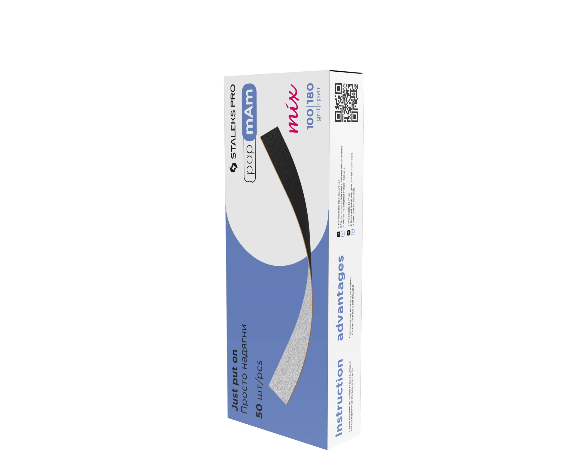 Boîte Staleks Pro papmAm MIX 100/180, recharges droites pour bases EXPERT 20.