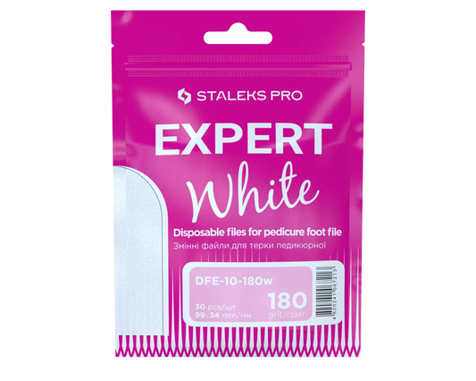 Emballage des limes recharges pédicure blanches Staleks Expert 10 grain 180.