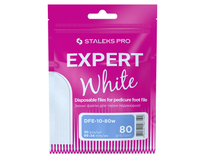 Pack de limes pédicure blanches Staleks EXPERT 10 grain 80