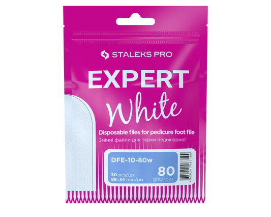 Pack de limes pédicure blanches Staleks EXPERT 10 grain 80