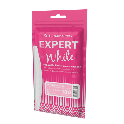 Sachet Staleks Expert White DFE-40-180w 3/4 – recharges demi-lune grain 180