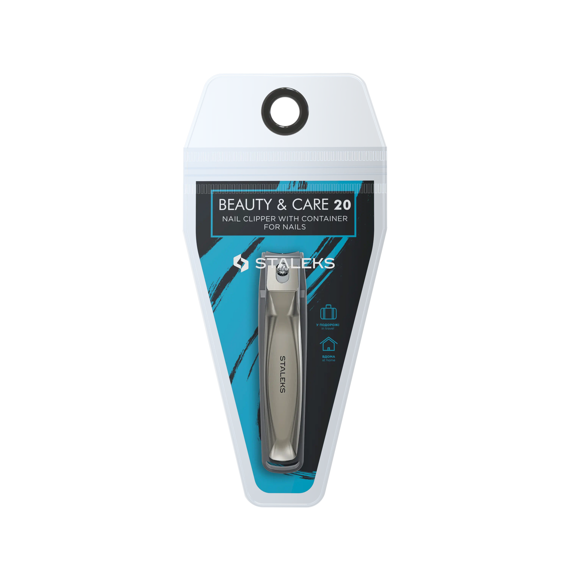 Blister de vente STALEKS Beauty & Care 20, coupe-ongles avec réservoir.