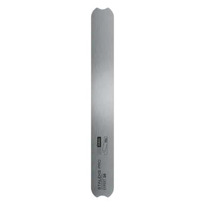 Base métallique droite Staleks Expert 20 vue complète, acier inoxydable poli.