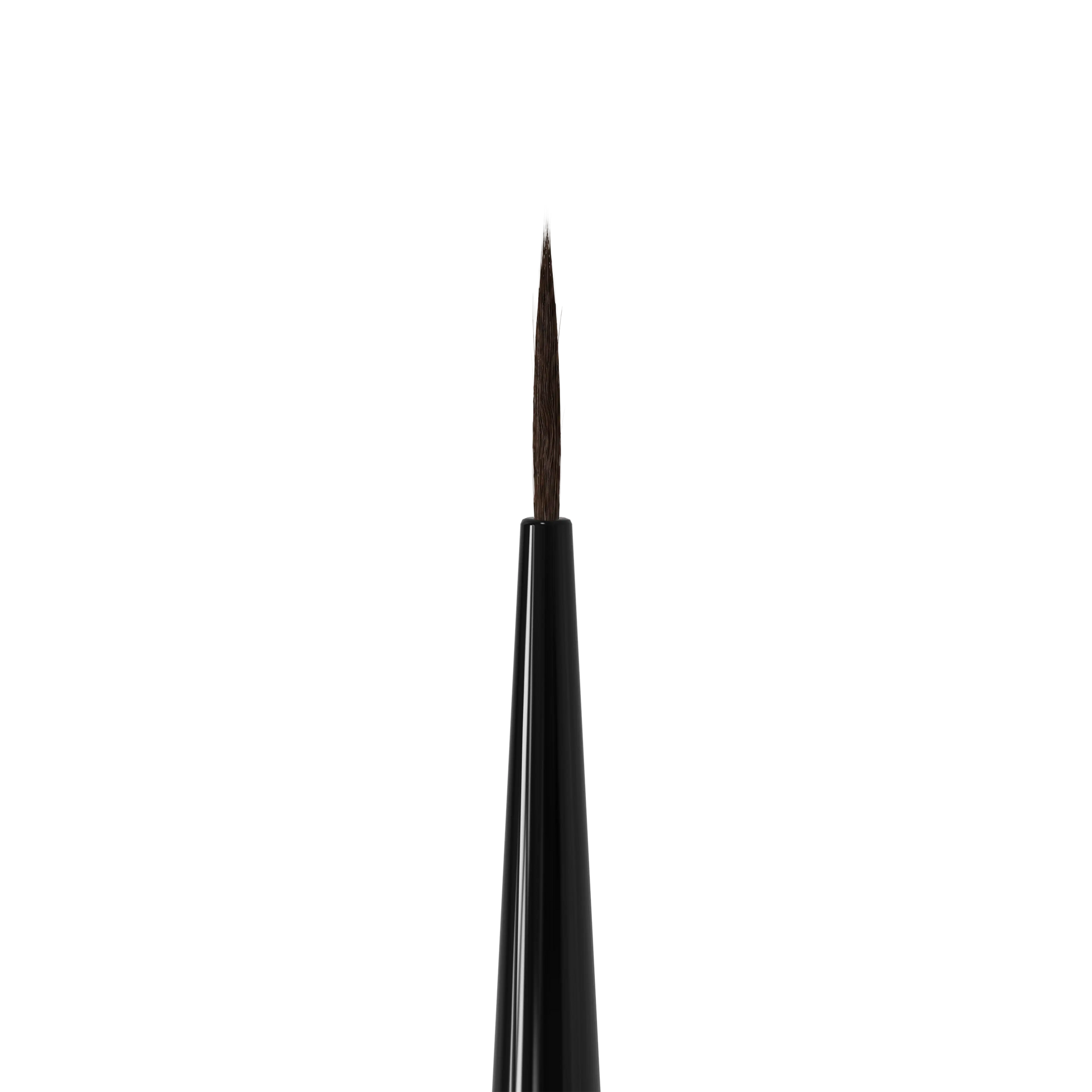 Gros plan sur les fibres synthétiques du pinceau liner Staleks Expert 01/03 pour tracés nets et réguliers