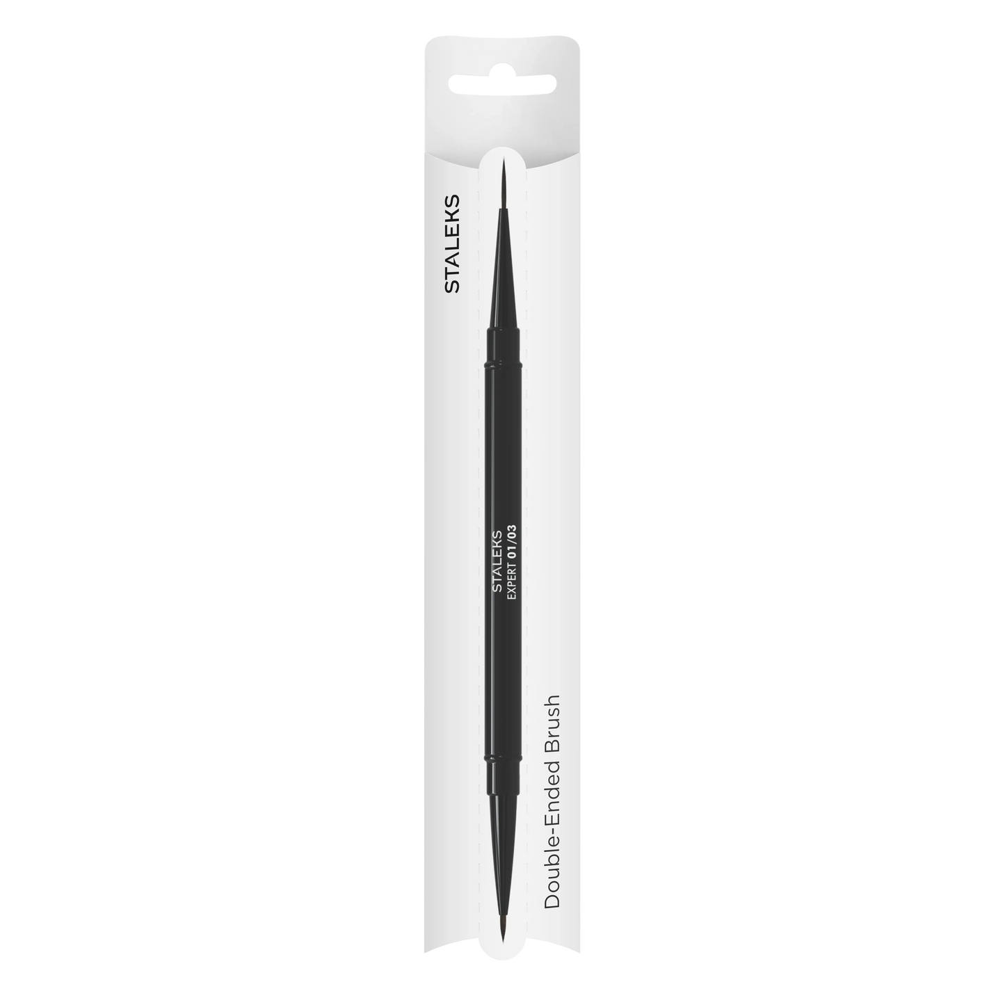 Packaging du pinceau double liner Staleks Expert 01/03 pour design d’ongles professionnel