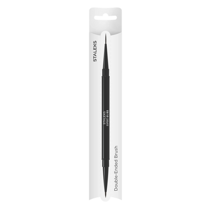 Packaging du pinceau double liner Staleks Expert 01/03 pour design d’ongles professionnel