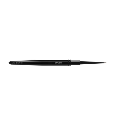 Pinceau liner STALEKS EXPERT 02 ouvert, vue latérale, avec pointe fine de 1 × 5 mm