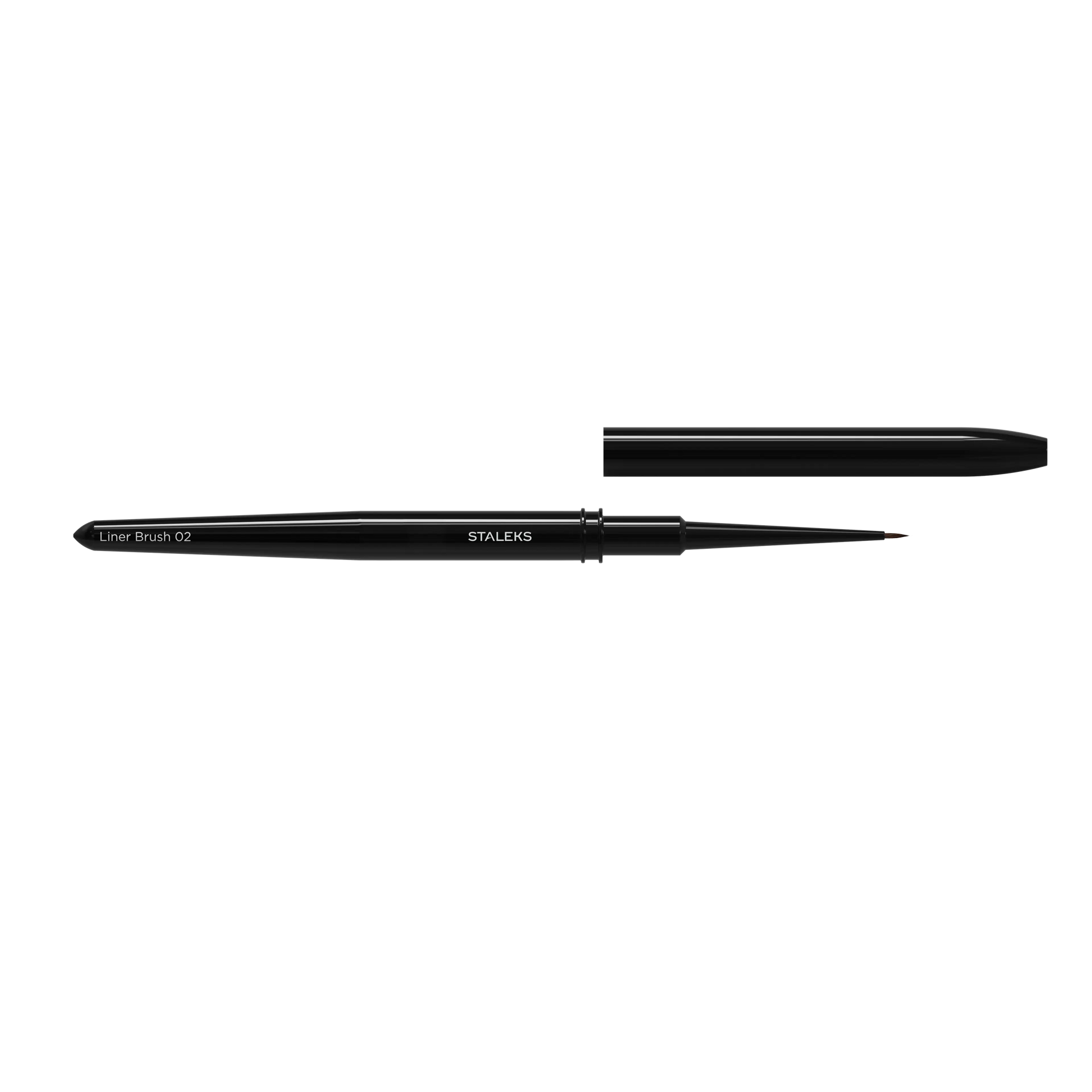 Pinceau liner STALEKS EXPERT 02 ouvert avec son capuchon de protection retiré