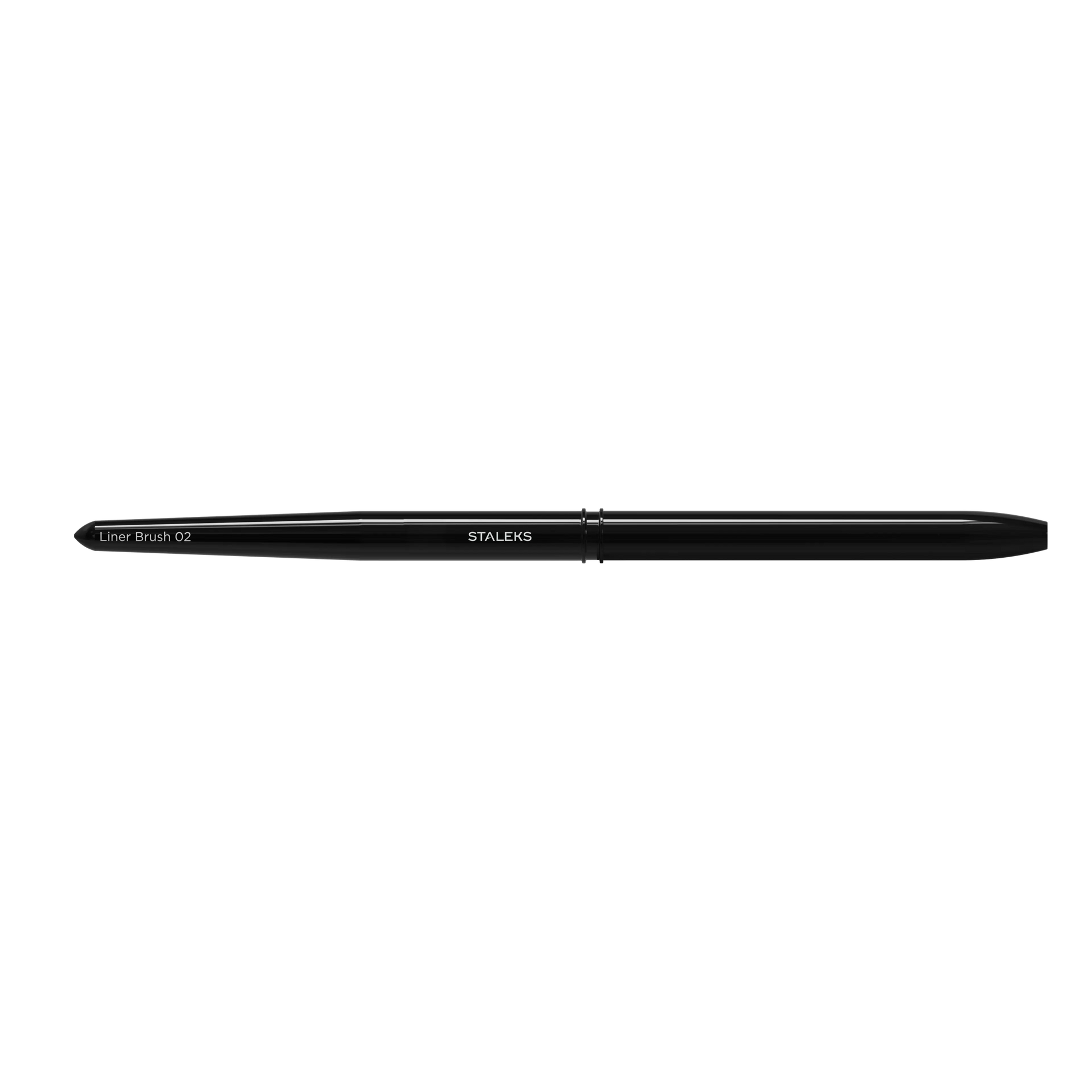 Pinceau liner STALEKS EXPERT 02 fermé avec son capuchon, vue latérale