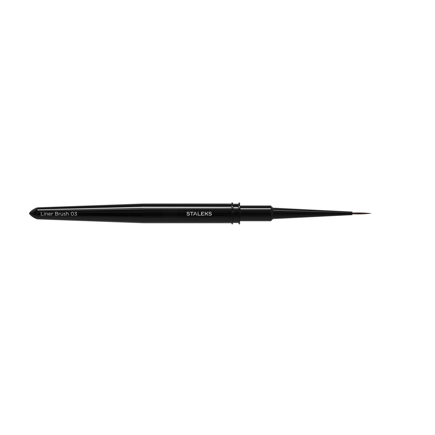 Pinceau liner STALEKS EXPERT 03 ouvert, vue latérale, avec pointe fine de 0,9 × 10 mm