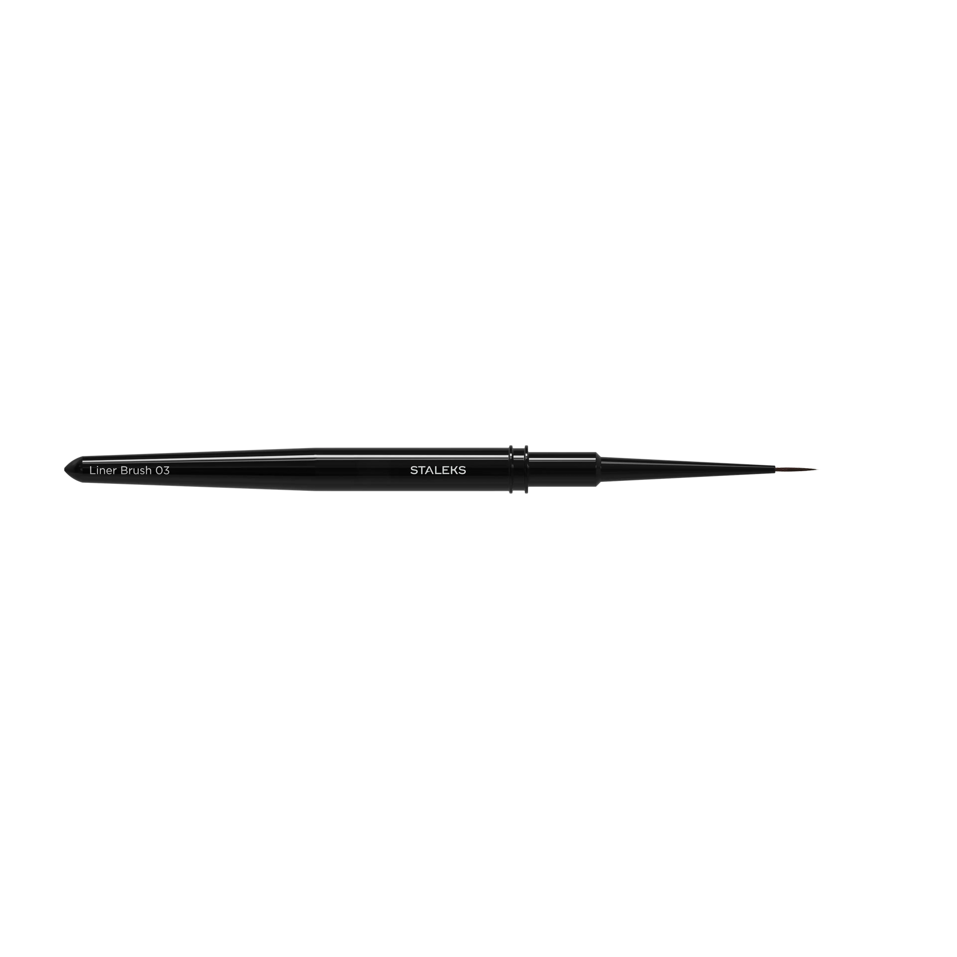 Pinceau liner STALEKS EXPERT 03 ouvert, vue latérale, avec pointe fine de 0,9 × 10 mm