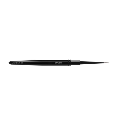 Pinceau liner STALEKS EXPERT 03 ouvert, vue latérale, avec pointe fine de 0,9 × 10 mm