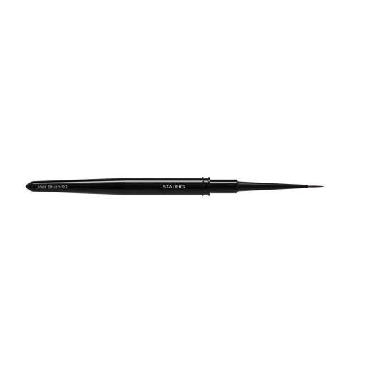 Pinceau liner STALEKS EXPERT 03 ouvert, vue latérale, avec pointe fine de 0,9 × 10 mm