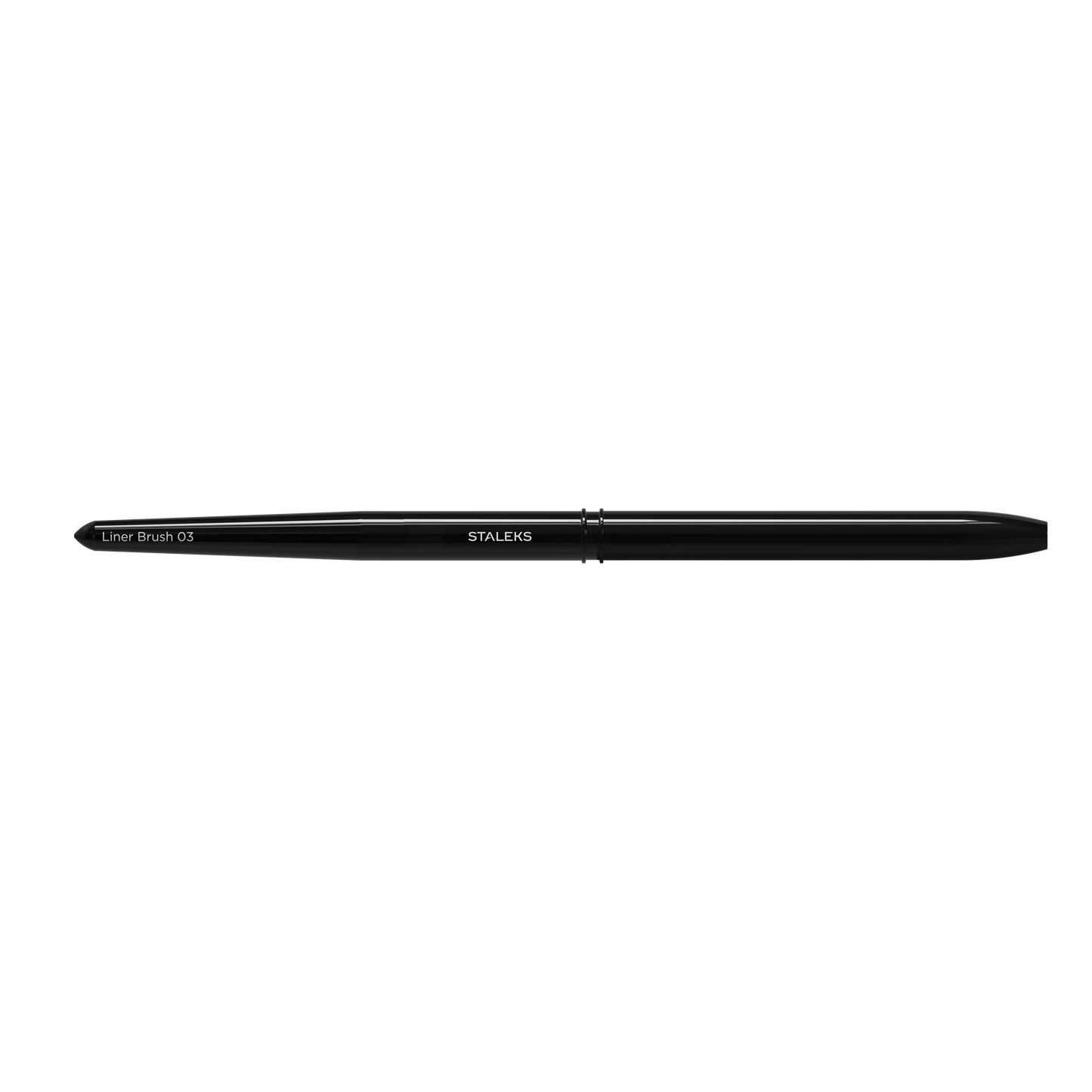 Pinceau liner STALEKS EXPERT 03 fermé avec capuchon noir, vue latérale