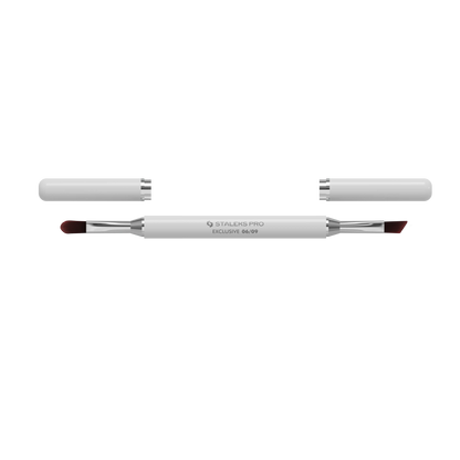 Pinceau double embout Staleks Pro Exclusive 06/09 avec capuchons magnétiques retirés