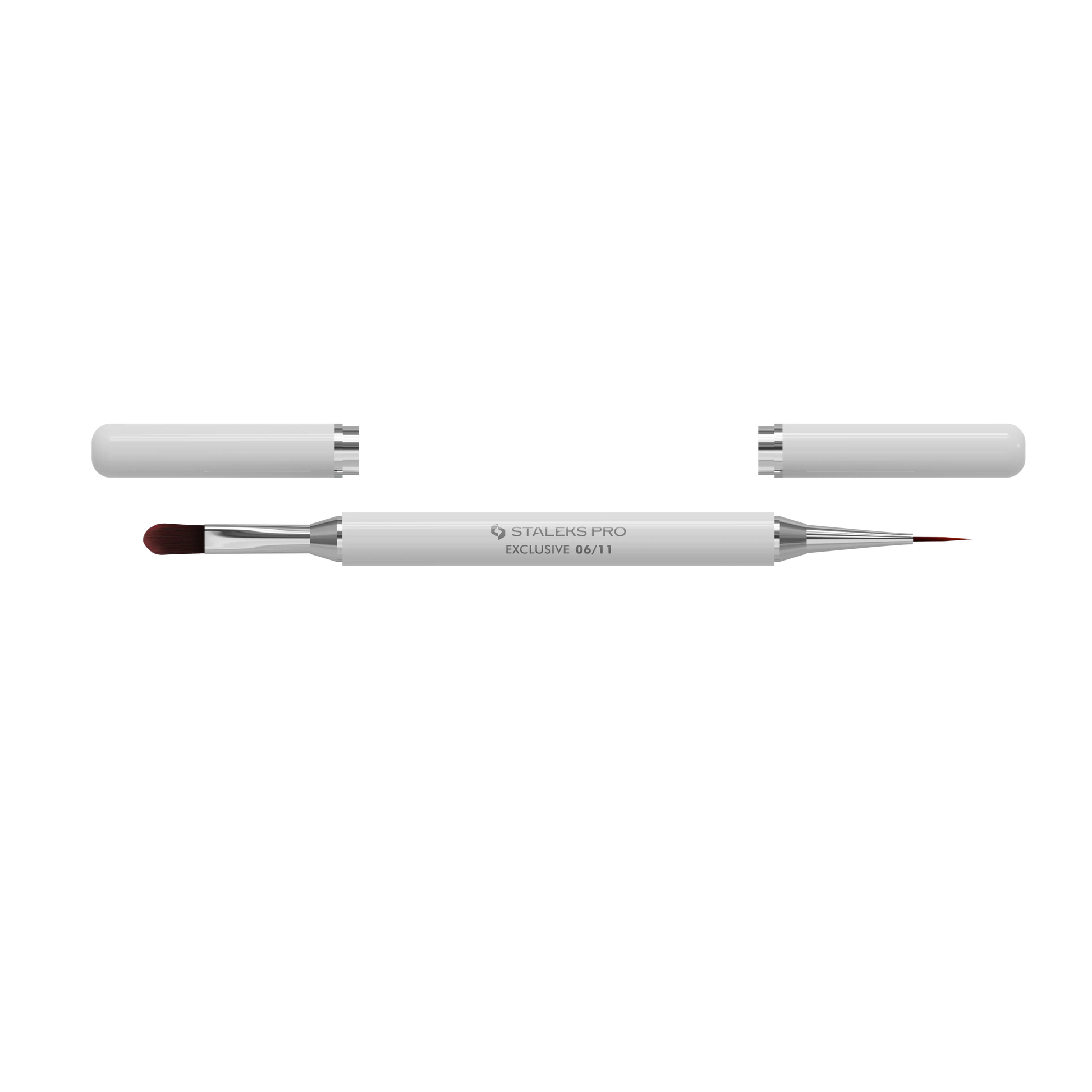Pinceau double embout Staleks Pro Exclusive 06/11 avec capuchons magnétiques retirés