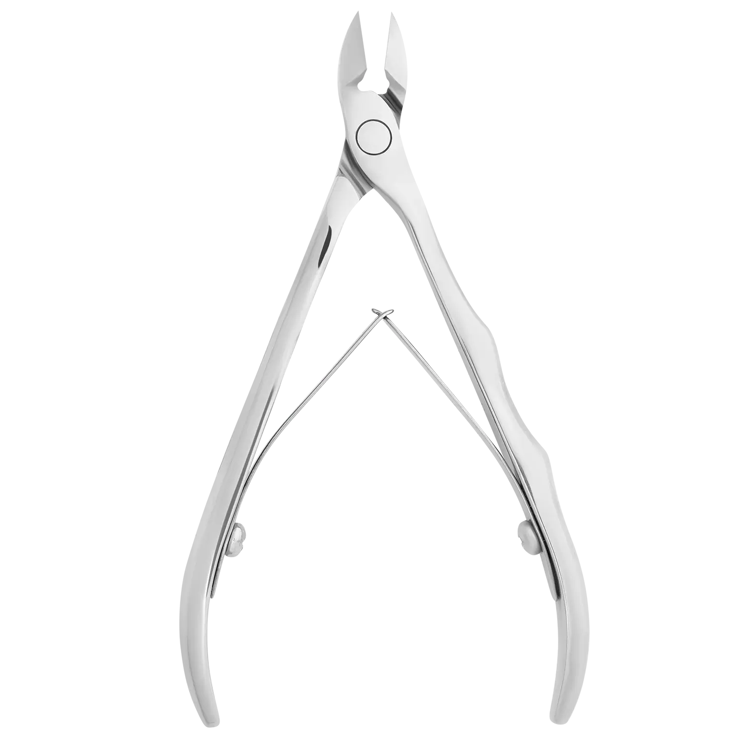 Pince à envies professionnelle NE-10-9, vue de profil complète, ressort double.