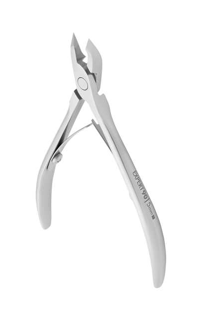 Pince à envies STALEKS Expert NE-90-5 de 5 mm vue en perspective, montrant la tête coupante et les poignées ergonomiques.