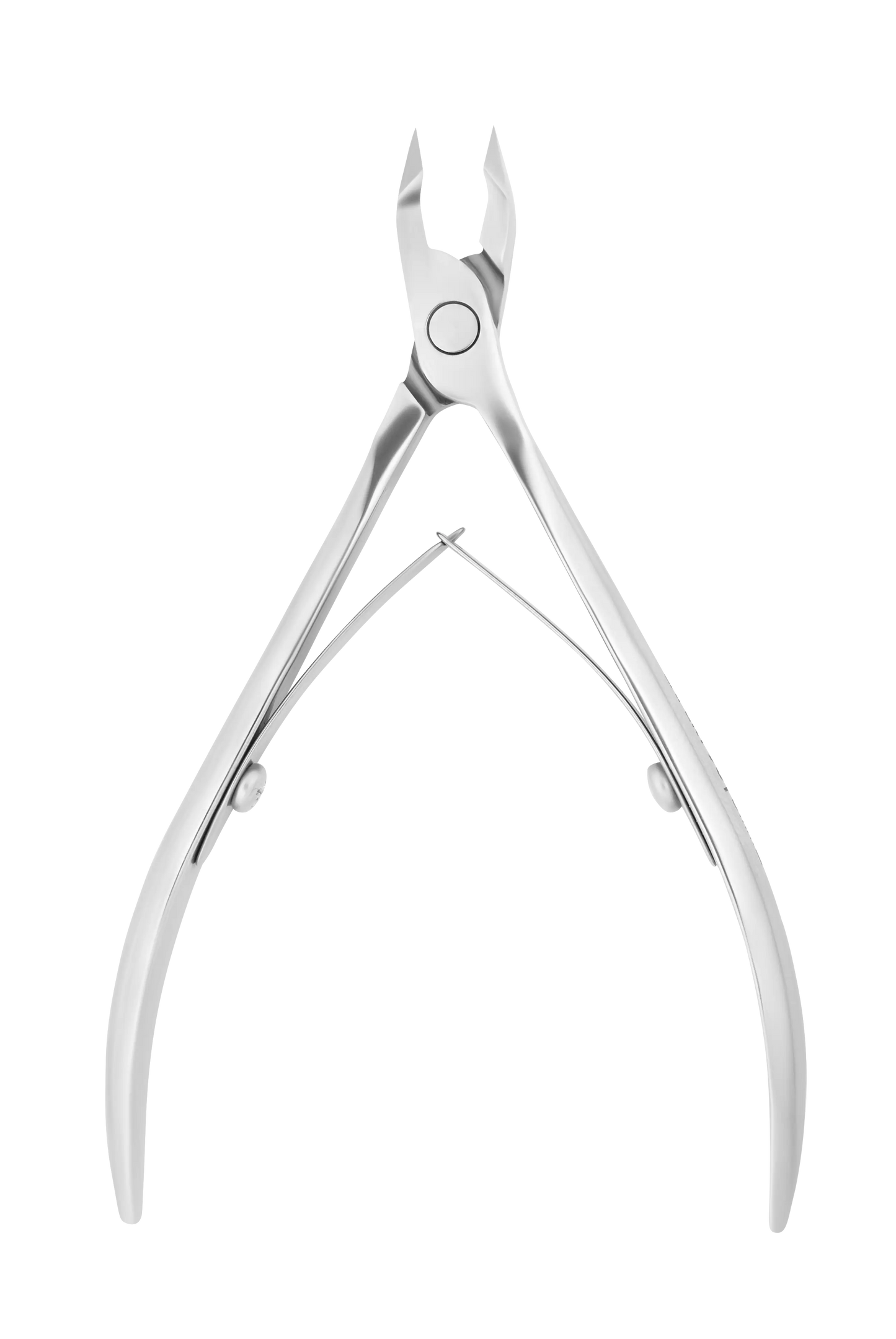 Pince à envies STALEKS Expert NE-90-5 vue de face, ouverte, avec ressort double plaque visible.